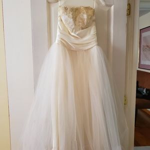 Ivory tulle cocktail dress